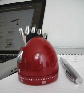 ed, chicken shaped kitchen timer-- the foundation of setting a timer to get more things done