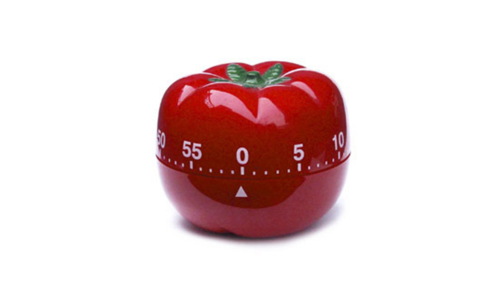 Tomato timer symbolizes the effectiveness of the Pomodoro Technique for getting things done