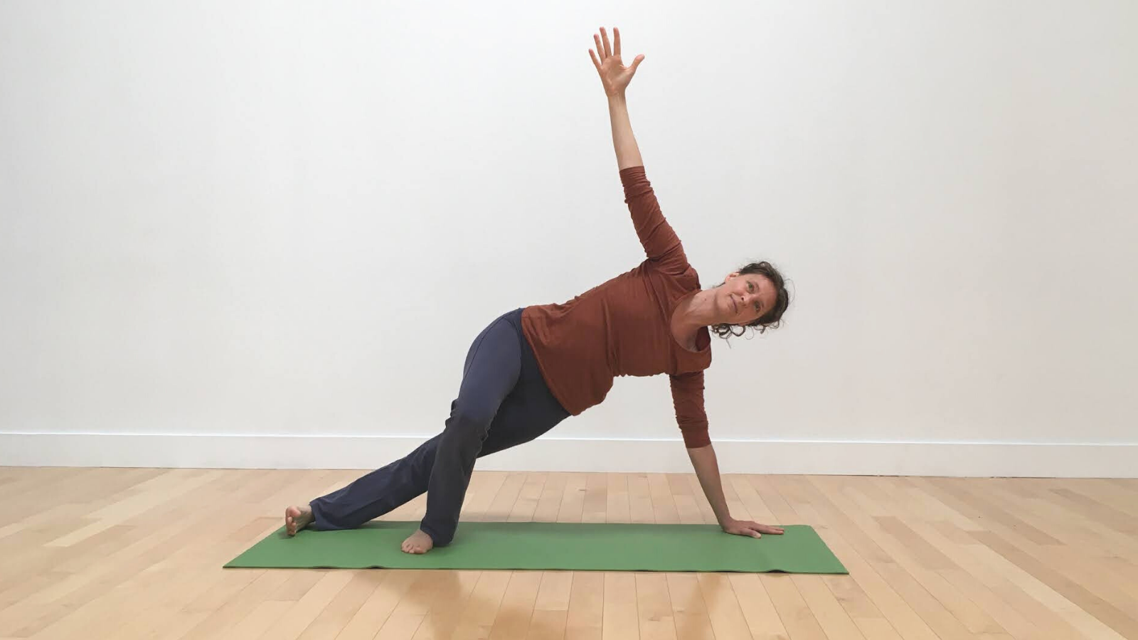 Side Plank or Vasisthasana Pose Variation shown