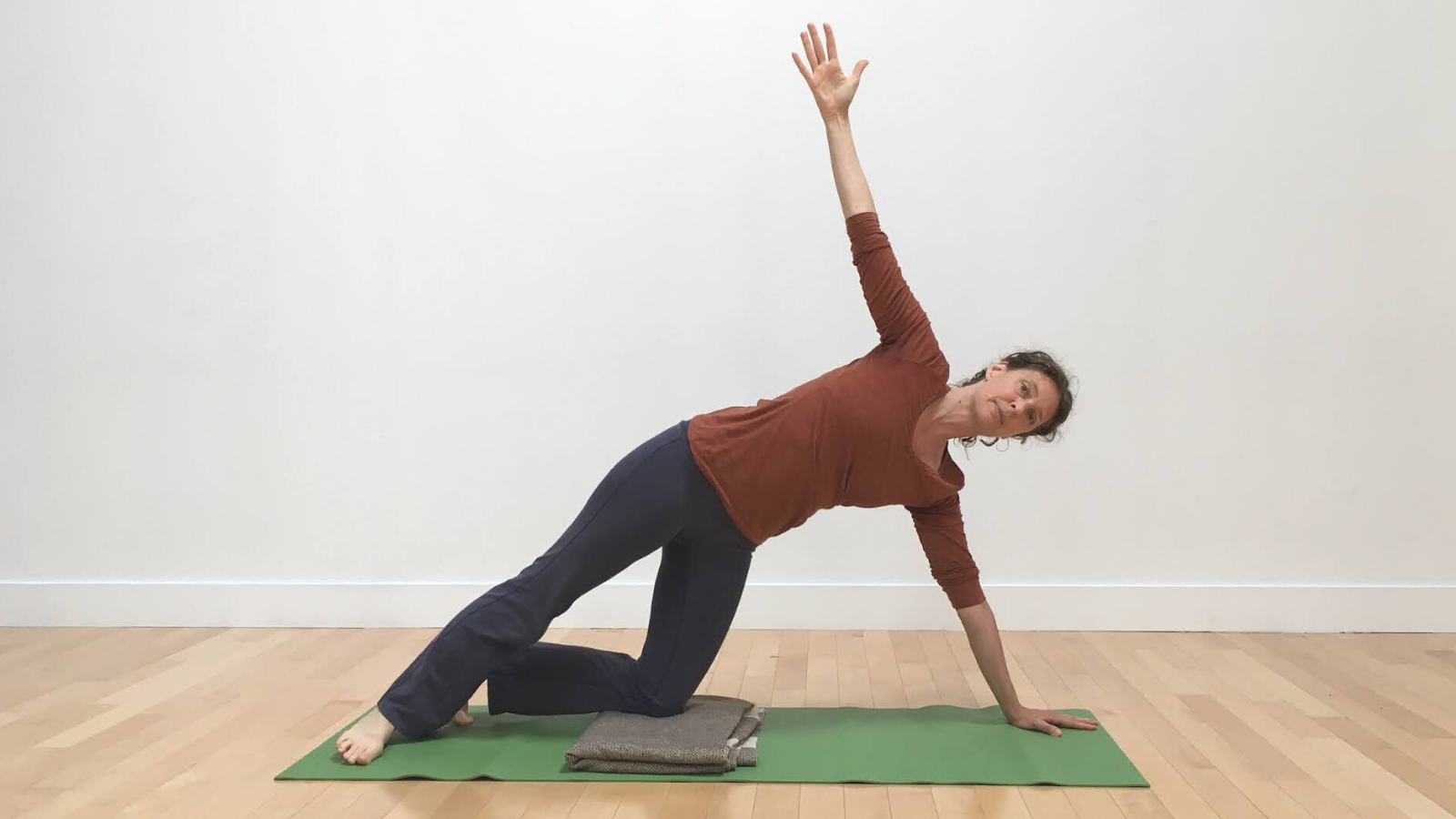 Shin down variation of Side Plank Pose or Vasisthasana