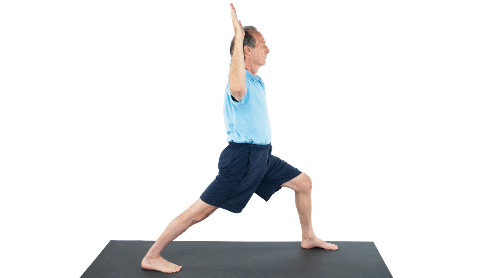 how to practice Warrior I Pose or Virabhadrasana I Pose for strengthening and stretching