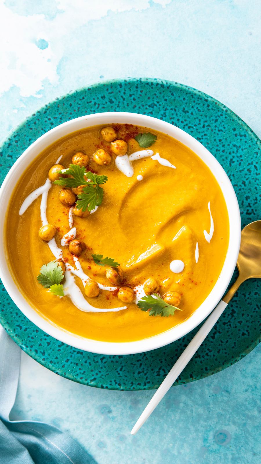 Pot of Roasted Root Vegetable and Chick Pea Soup from Elise's book, Food Story