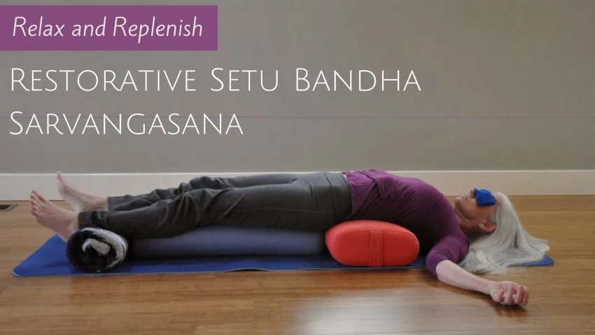 Deep Stretch and Restorative Yoga with a Bolster - 20 Minutes - YouTube