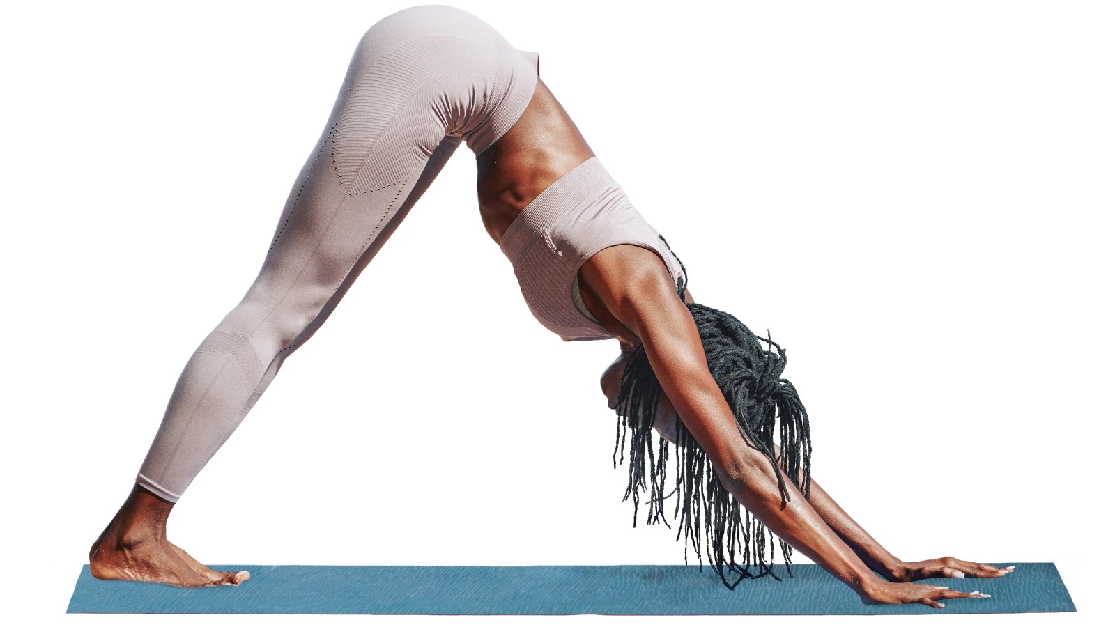 Downward Facing Dog Pose in yoga (Sanskrit name: Adho Mukha Svanasana)