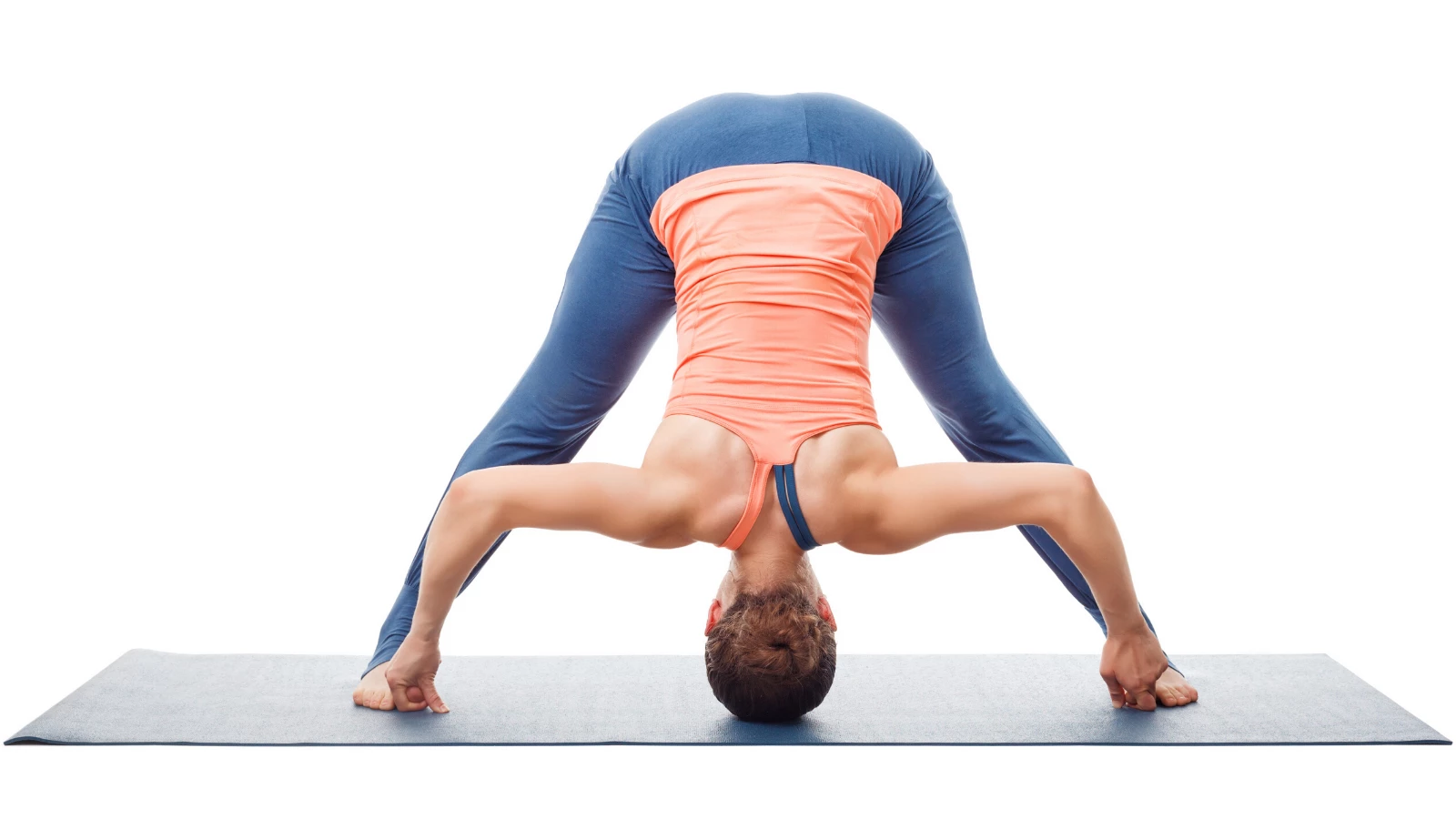 Wide-Legged Standing Forward Bend Pose (Prasarita Paddotanasana) with Prasarita D arms