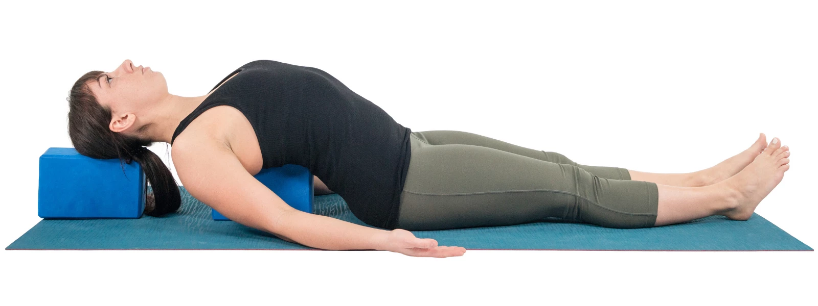 Fish Pose (Matsyasana) with blocks