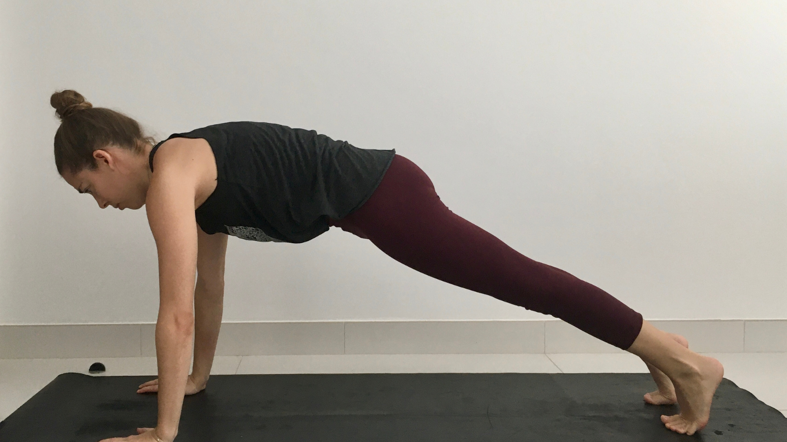 Plank Pose, Phalakasana, core strengthening yoga, strong weight bearing pose.