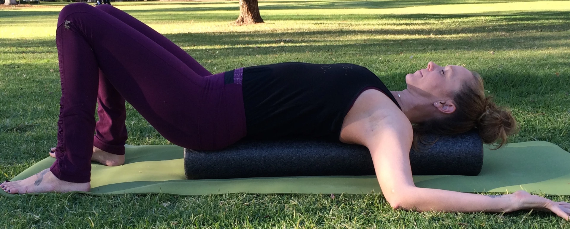 foamroller myofasical release - yoga for headaches