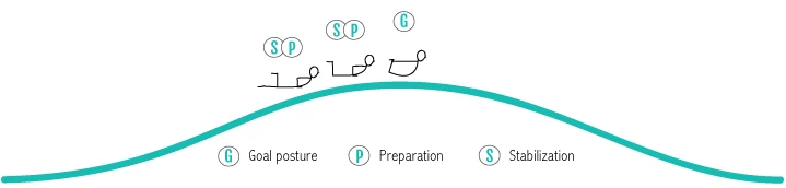 An illustration showing the preparation and stabilization poses before Backbending poses in yoga