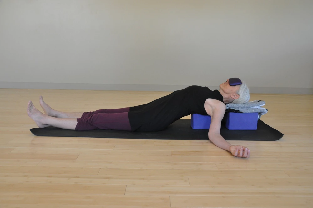 supported fish pose (Matsyasana) yoga