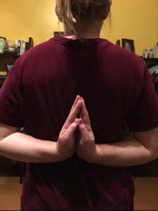 reverse prayer pose (Paschima Namaskarasana)