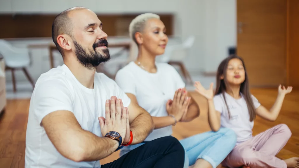 Family home yoga practice makes for a regular home yoga practice for all