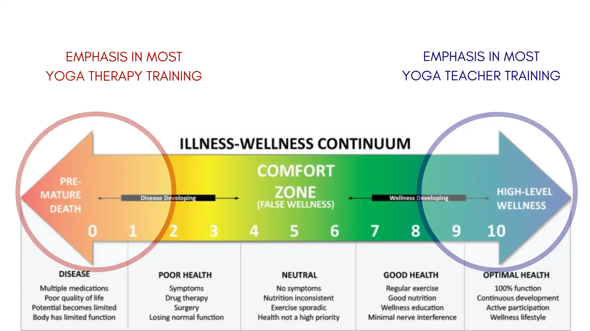 Illness-Wellness Continuum Yoga Therapy and Yoga Teacher Training Backgrounds