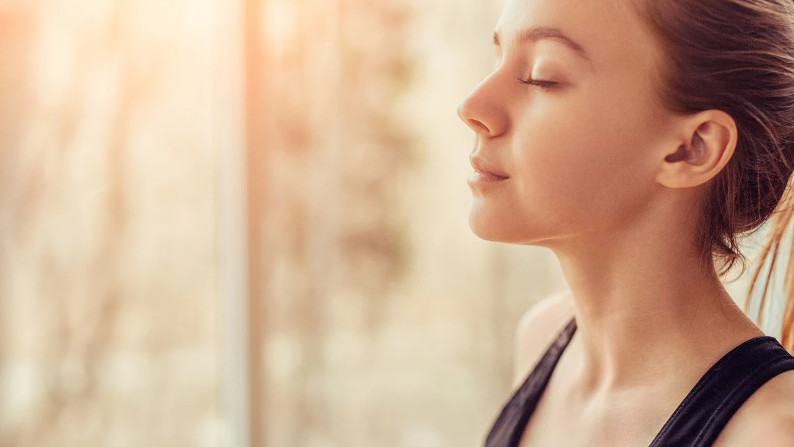 Woman practicing meditation