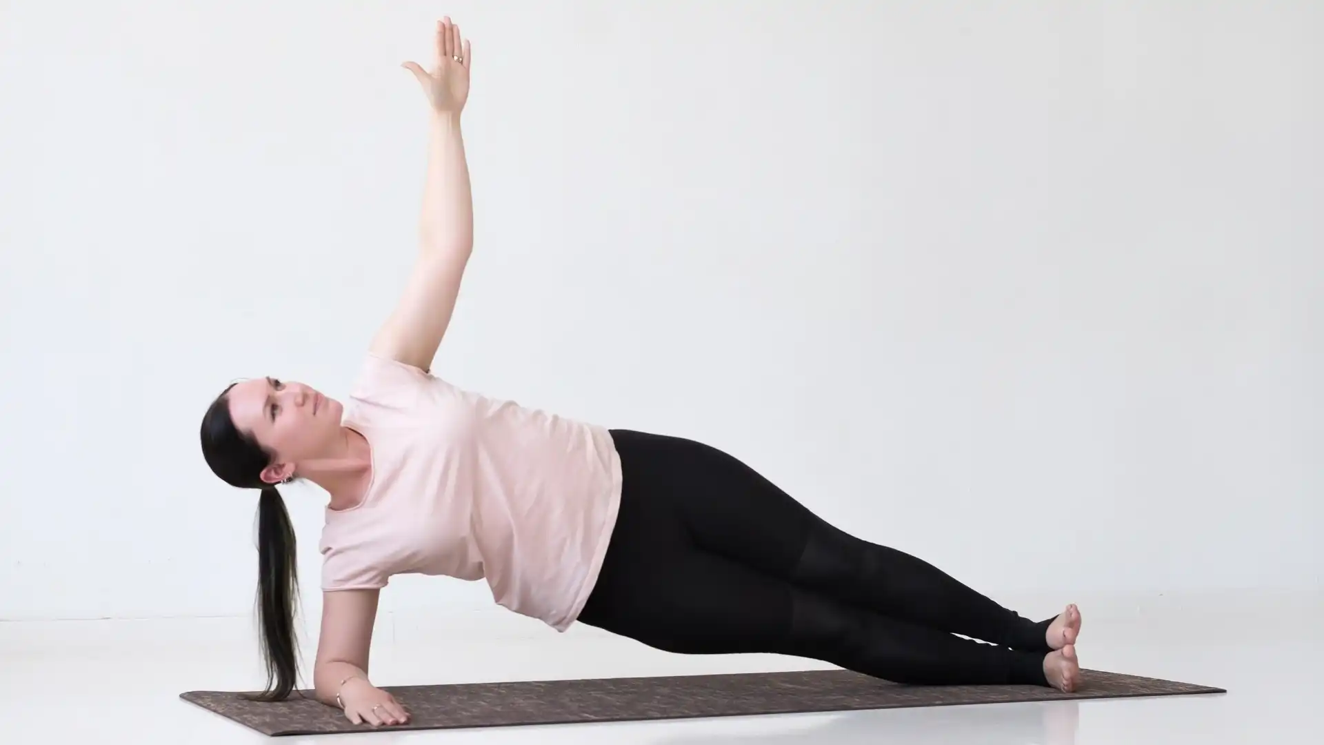 Young Adult Slim Woman in Side Plank Pose with One Hand on Hip, Doing Sport  Exercises at Home. Stock Image - Image of plank, lifestyle: 230824133