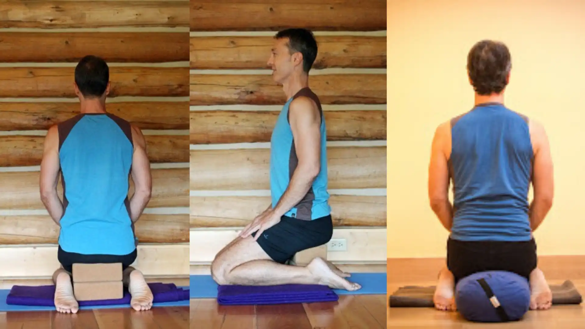 modifications of hero pose virasana