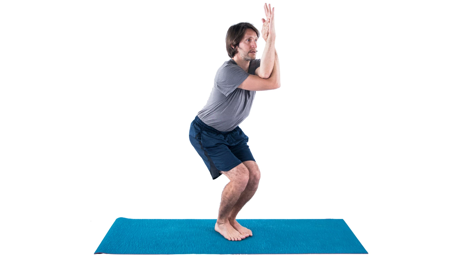 How to practice Eagle Pose (Sanskrit name: Garudasana) in a modified way by removing an element of the pose