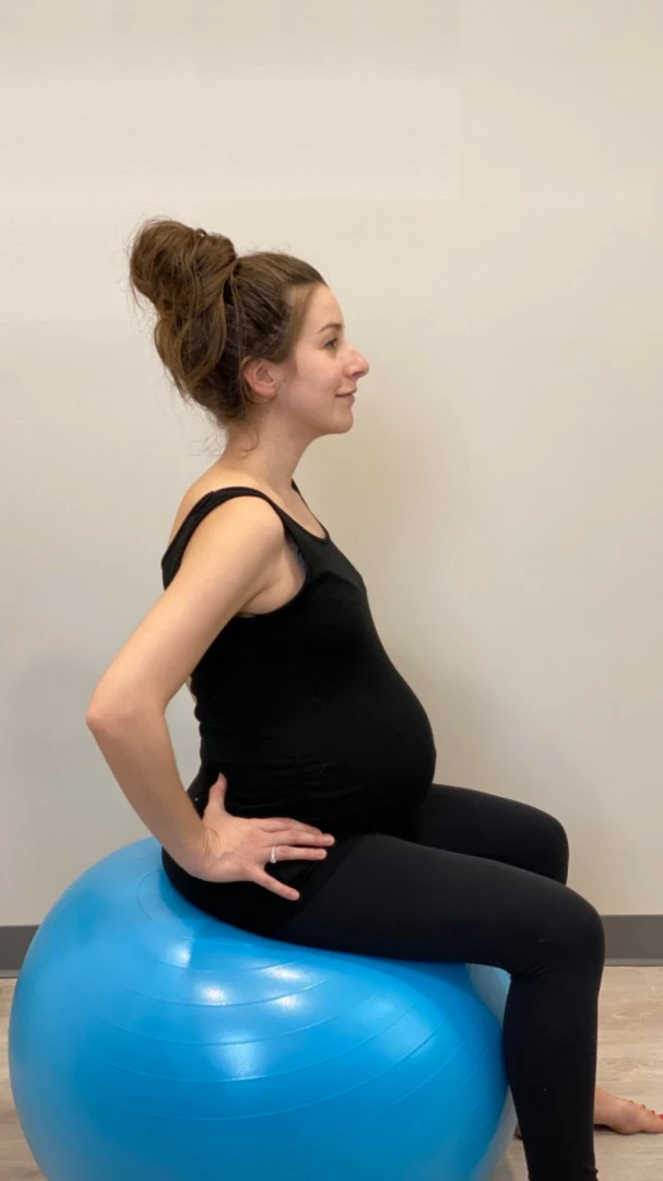 The benefits of practicing Seated Cat-Cow yoga pose with variations while pregnant to improve spine and pelvis movement