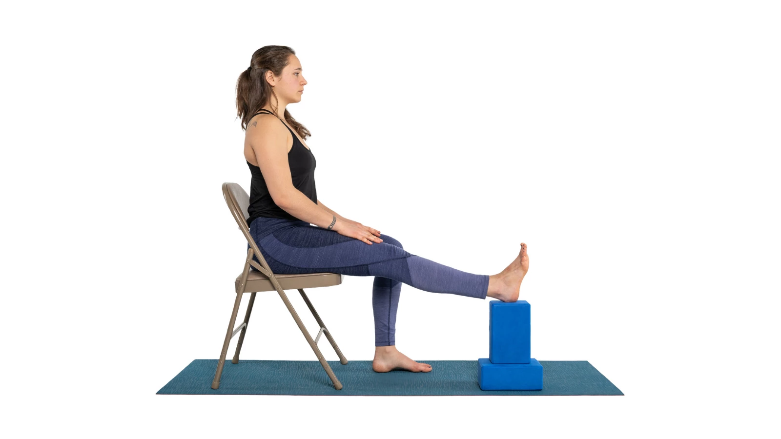 Three Versions of Hand-to-Big-Toe Pose: Seated Hand-to-Toe-Pose (Utthita Hasta Padangusthasana) using blocks to vary the pose