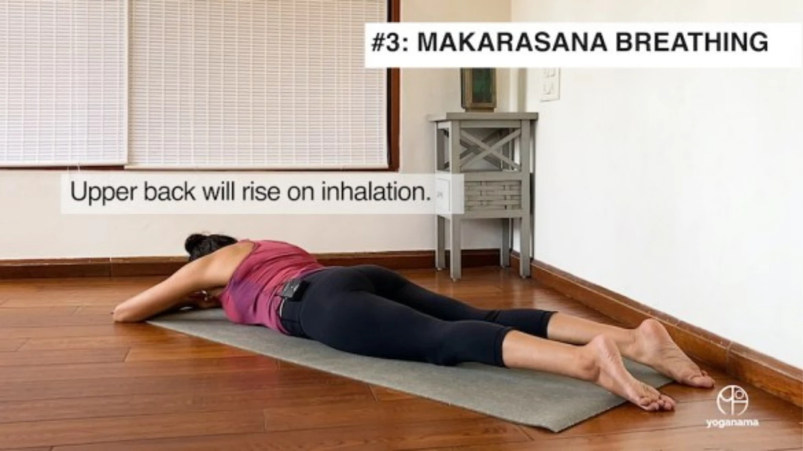 How to practice Crocodile Pose (Makarasana) Breathing Exercise for better lung capacity