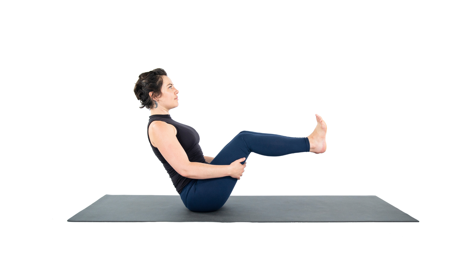 (Boat Pose) Navasana to strengthen the Psoas muscle. 