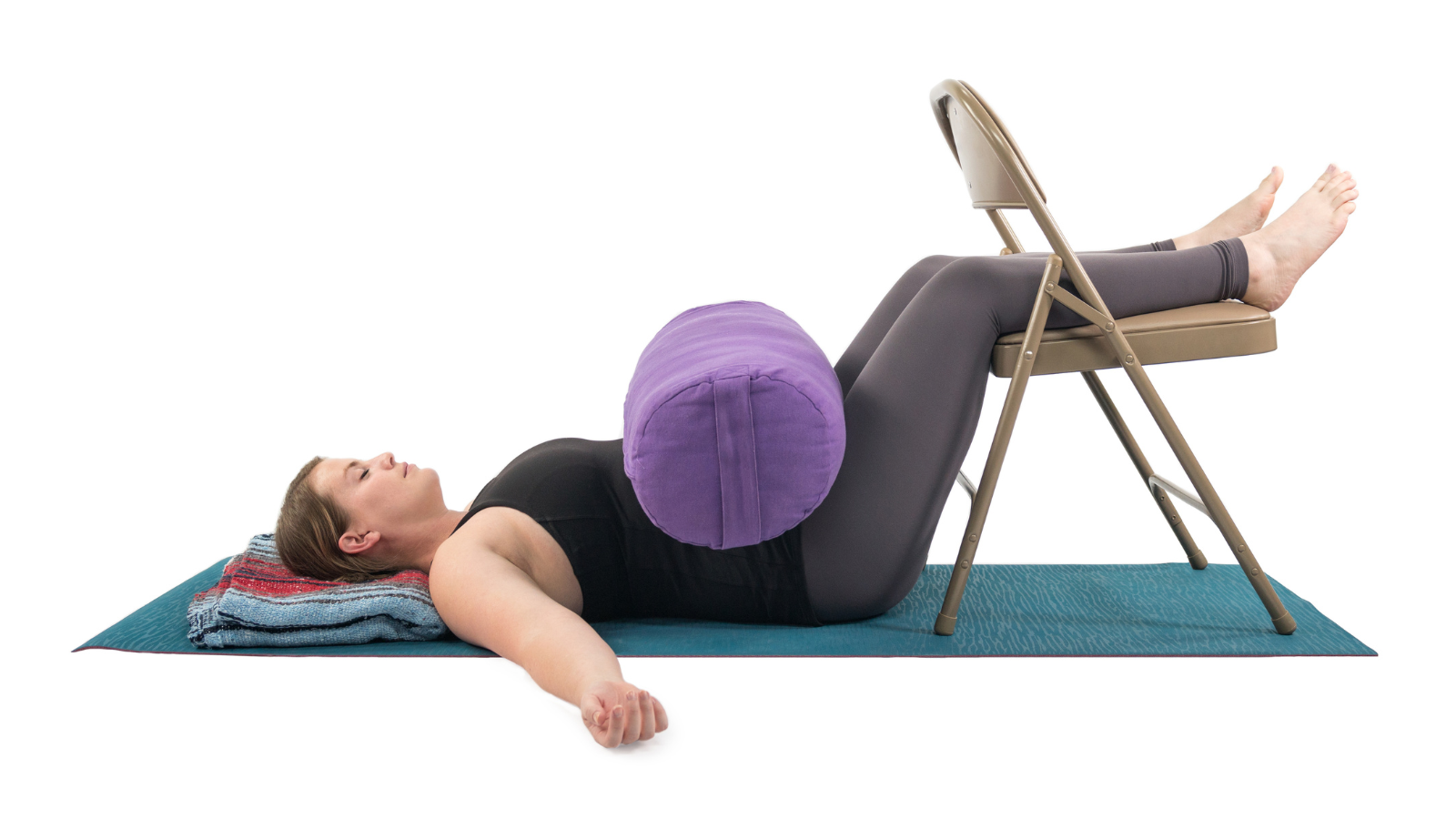 Nirel the Yogini - Restorative Yoga Pose: Legs up the Wall (Viparita Karani)  with a chair