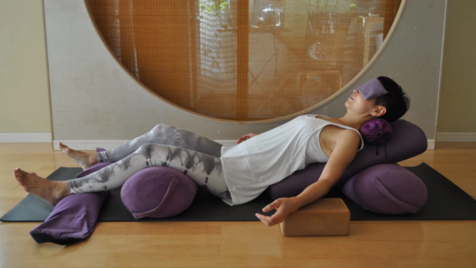 Restorative yoga cheap postures with props