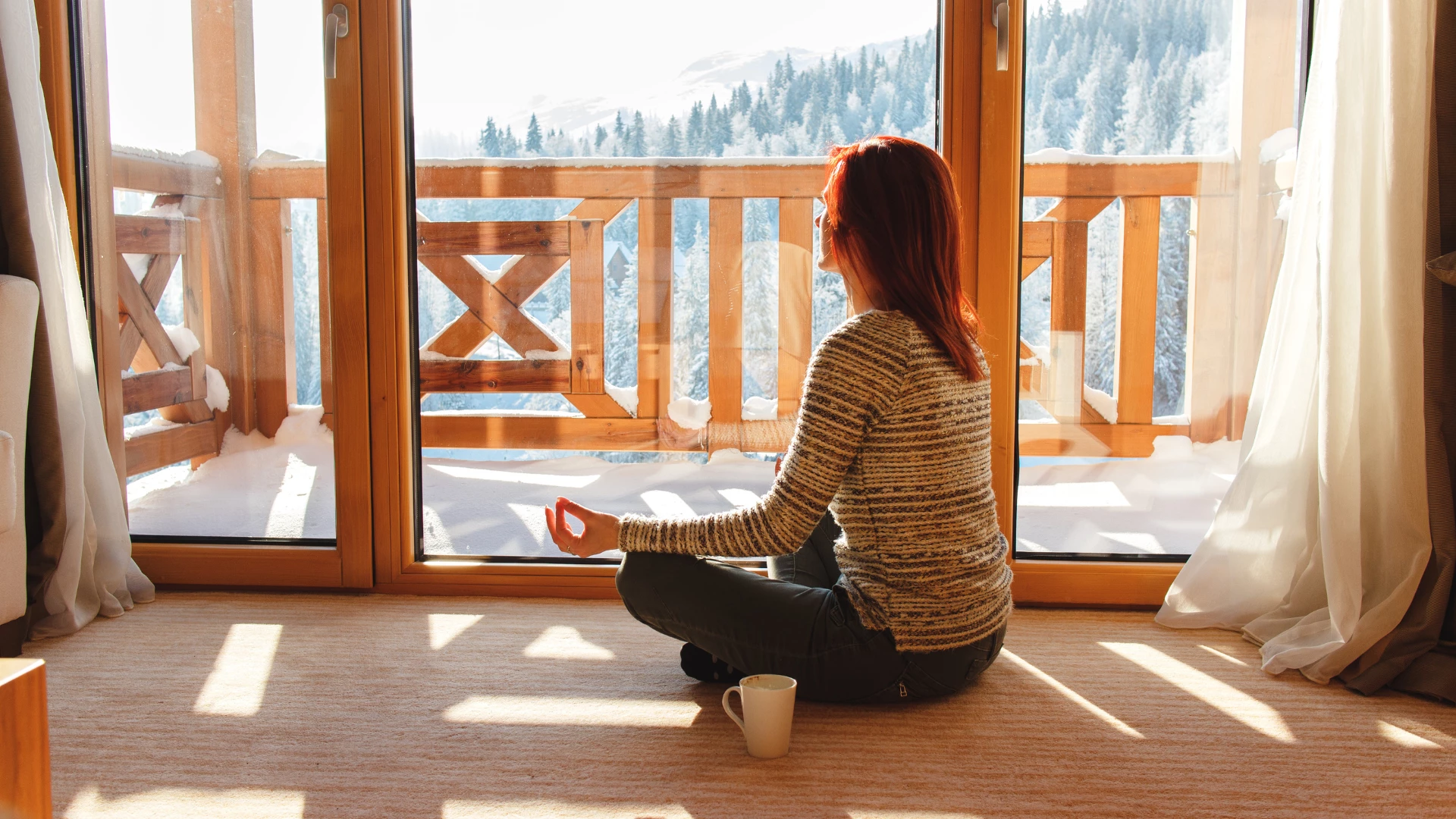 Calming winter yoga and meditation inside while it's cold outside.