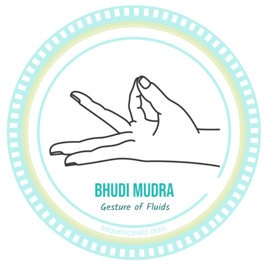 Bhudi mudra (Gesture of Fluids) during meditation to enhance that sense of fluidity and pliability