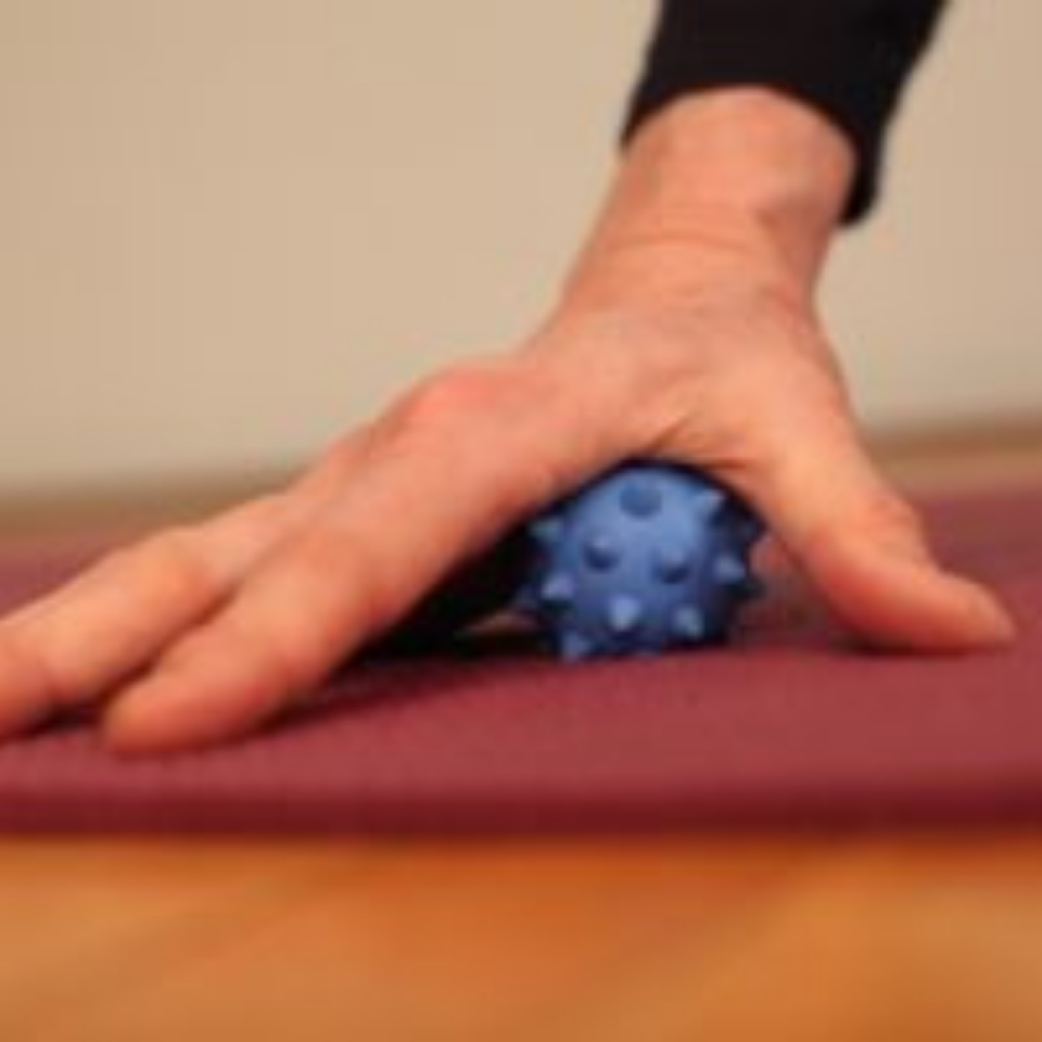 Exercise your wrist with the help of a roller ball to protect wrist and hands