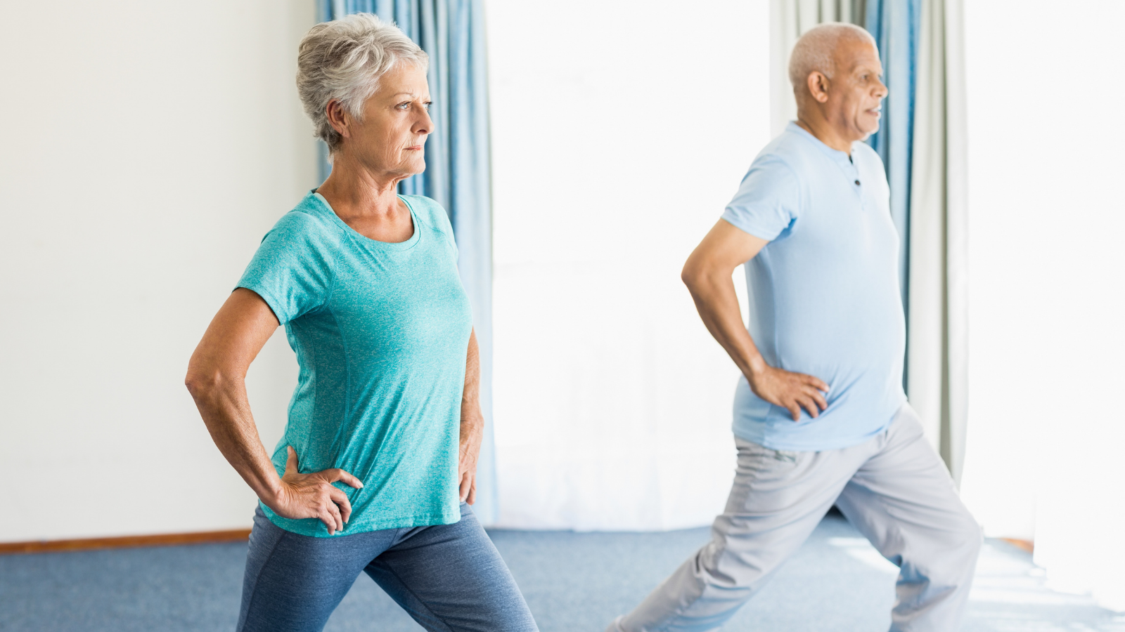 Practicing yoga (Warrior 1) while giving your arms and wrists a rest