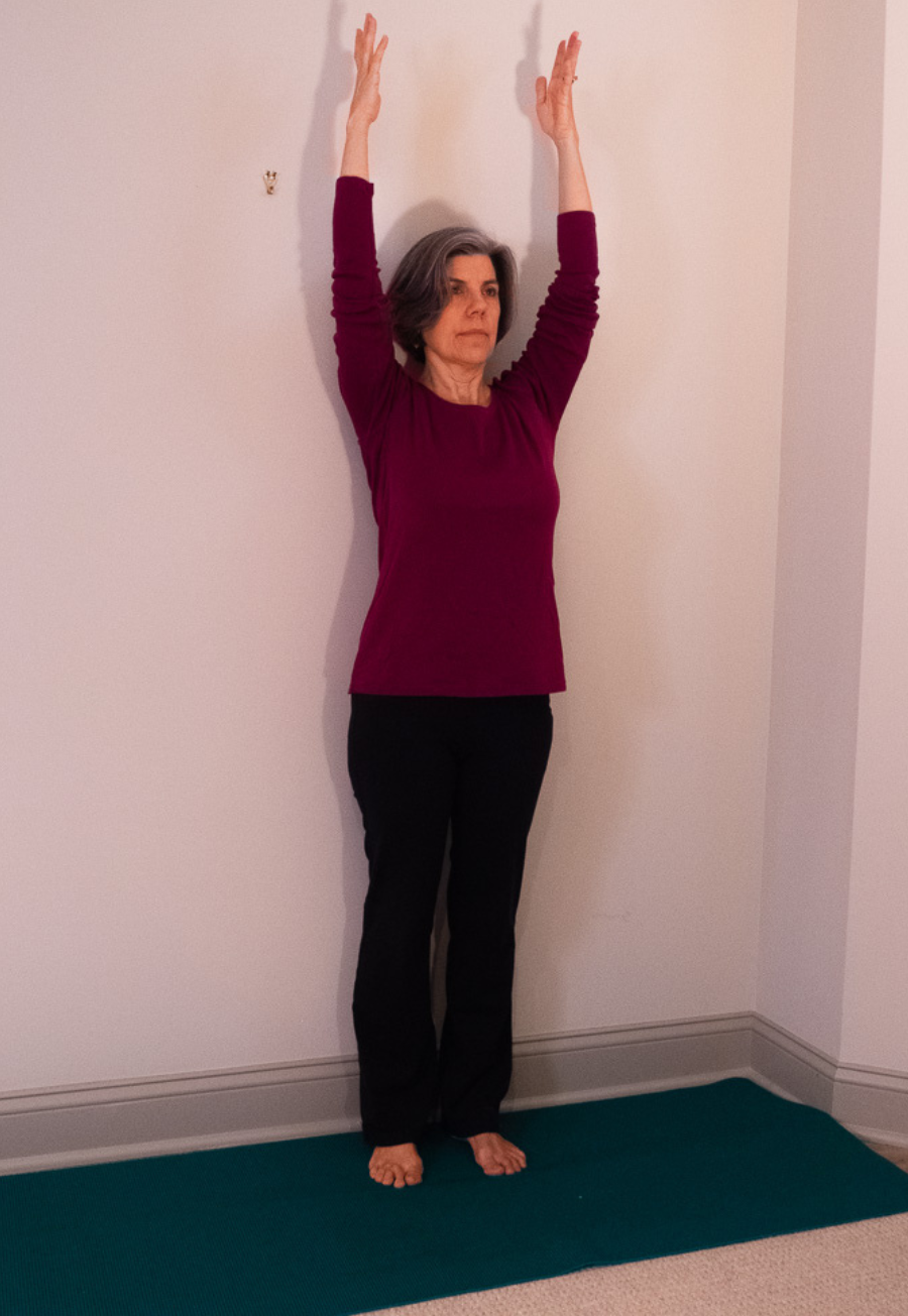 Mountain Pose or Tadasana with Arms Overhead