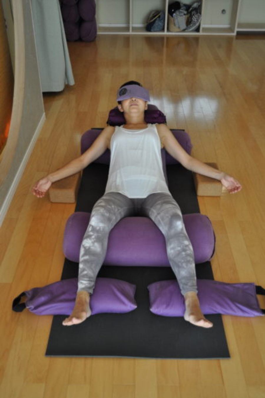 Set up for restorative poses is necessary for comfort and ease