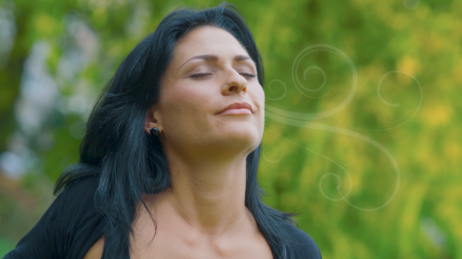 Image depicts the joy of working with the breath for the calming influence.