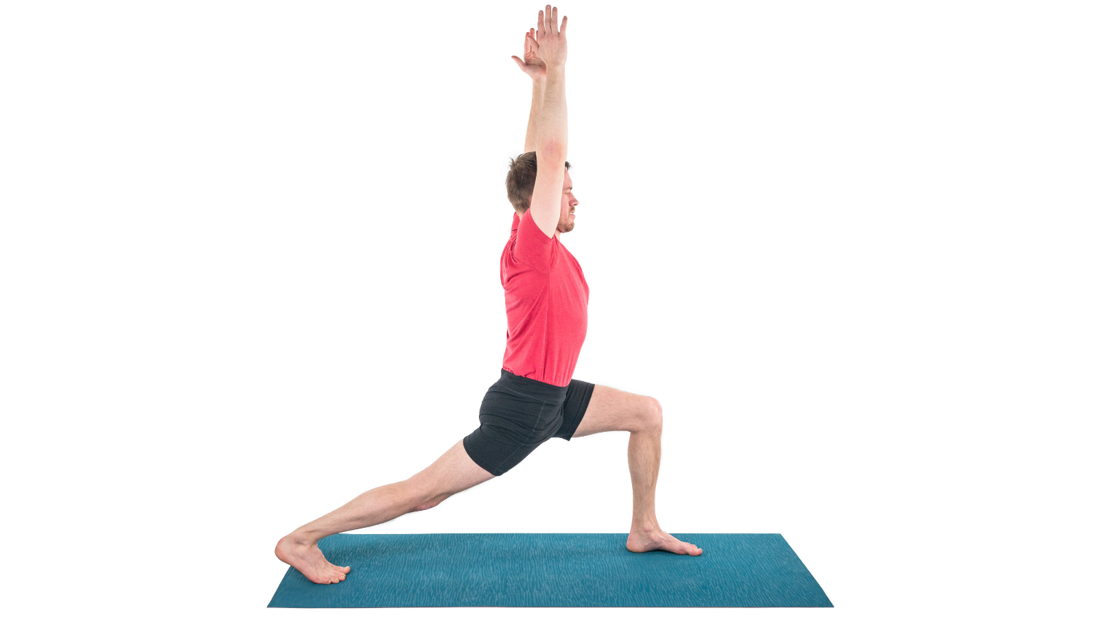 Crescent Lunge is a strengthening yoga standing pose.