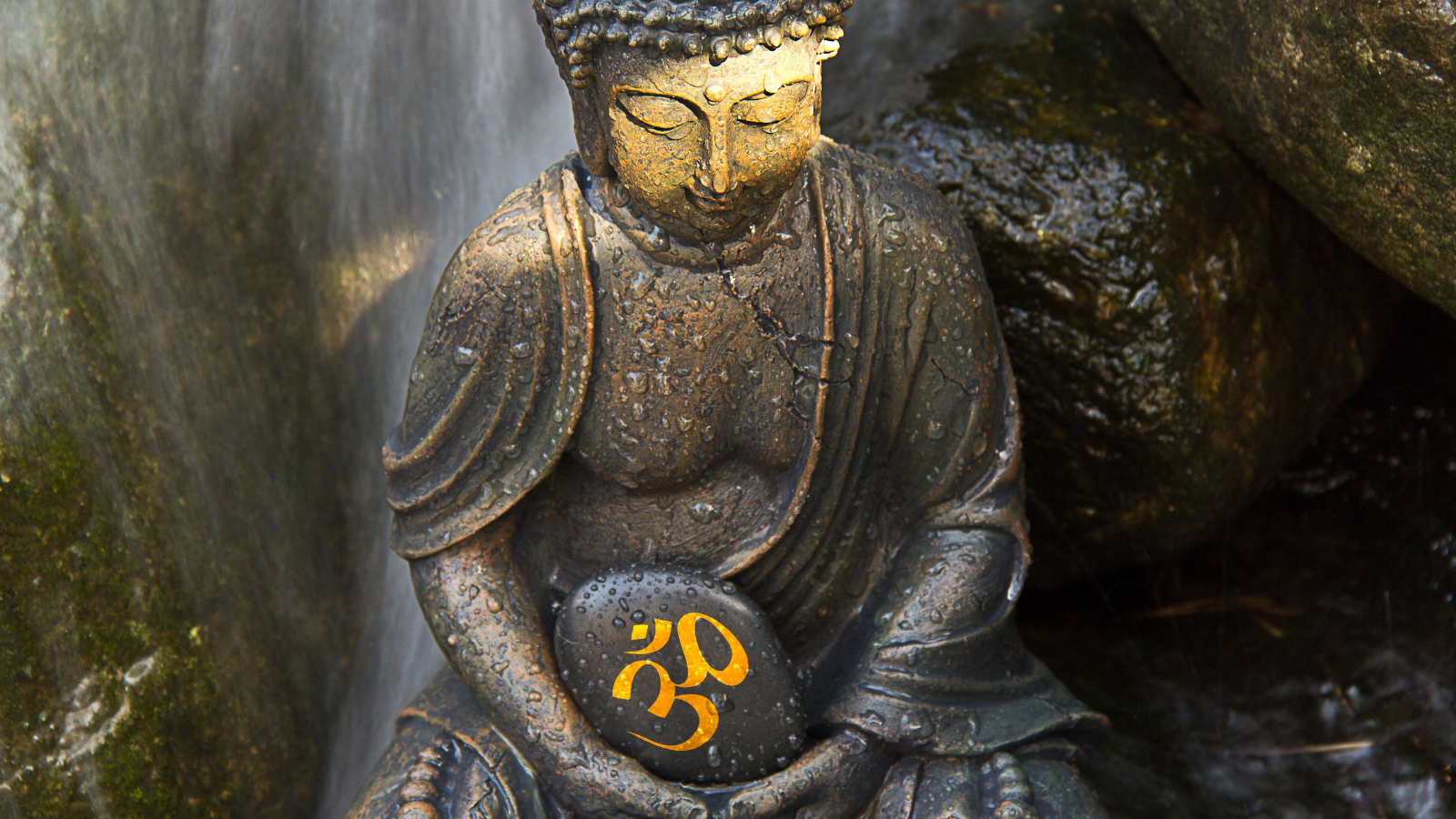 Image of Buddha can be associated with yoga.