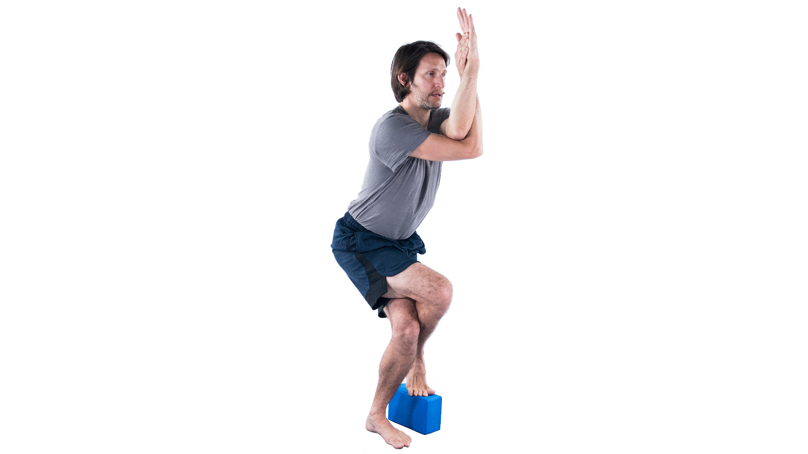 Garudasana or Eagle Pose and opening the shoulders and arms.