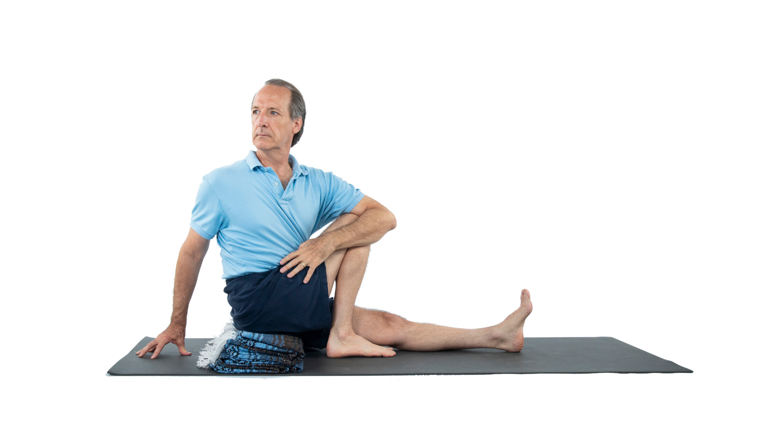 Marichyasana or Seated Twist is a twist that can help build strength and flexibility of the spine.