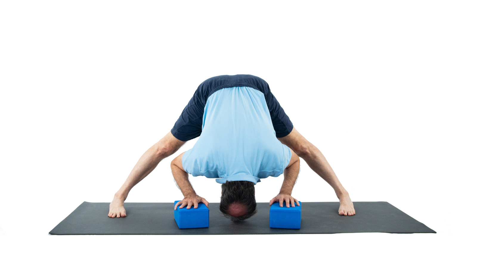 Wide-Legged Standing Forward Fold Pose or Prasarita Padottanasana is a forward bending pose.