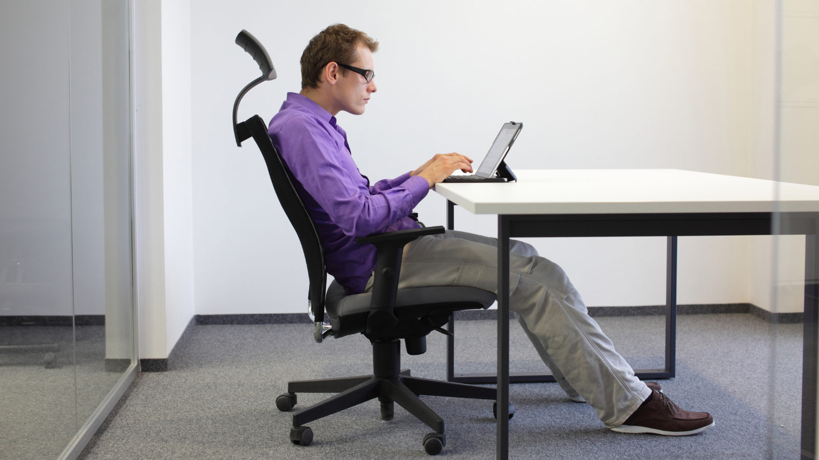 Casual slouching and hunched over posture adds to muscle tension.