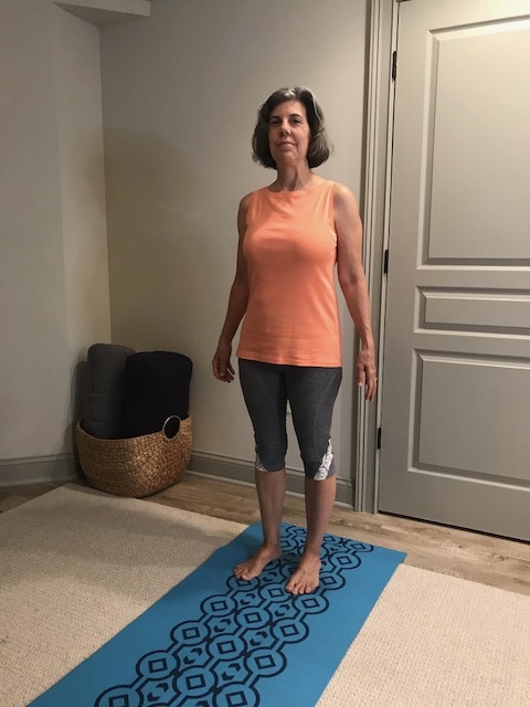 Tadasana or Moutain Pose for care of Plantar Fasciitis.