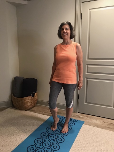 Prancing feet or exercising your feet and toes yoga action.