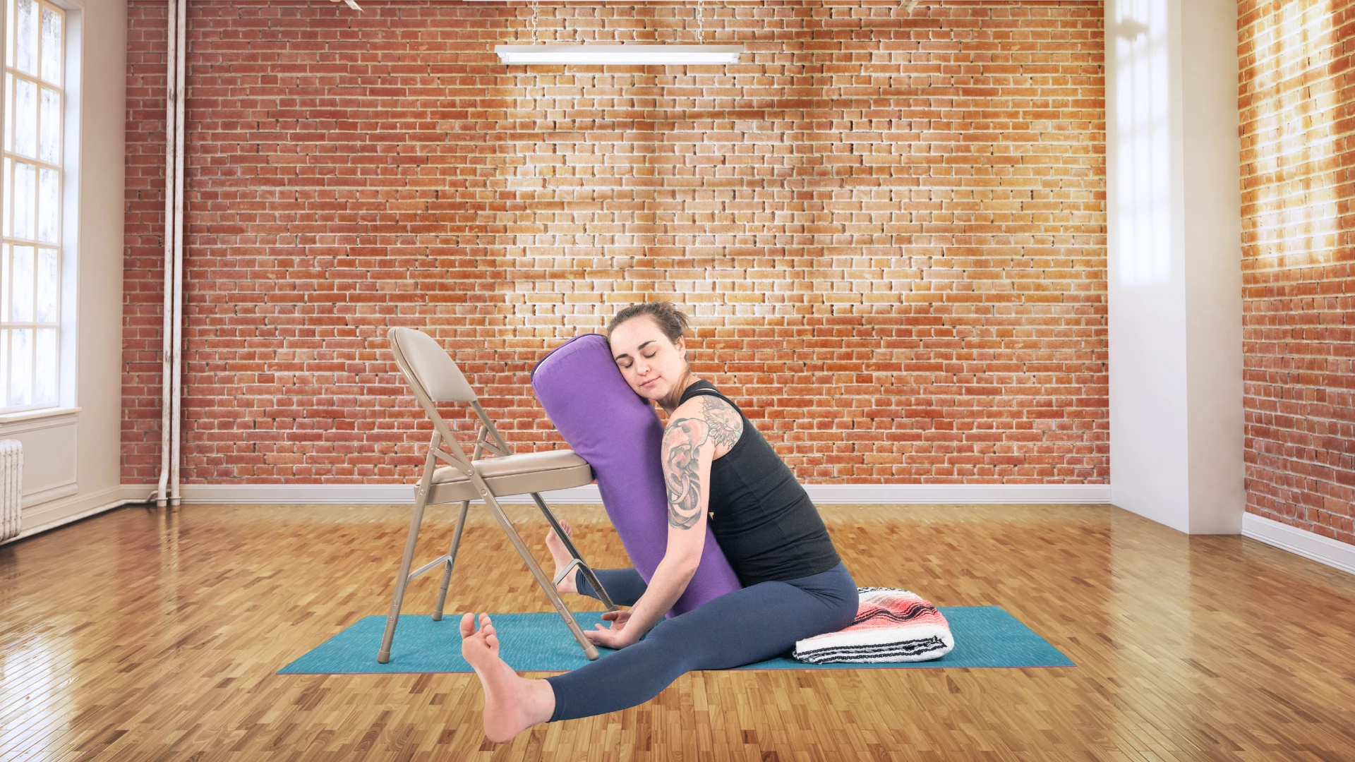 Seated Forward Bend Yoga Pose - Stock Photos | Motion Array