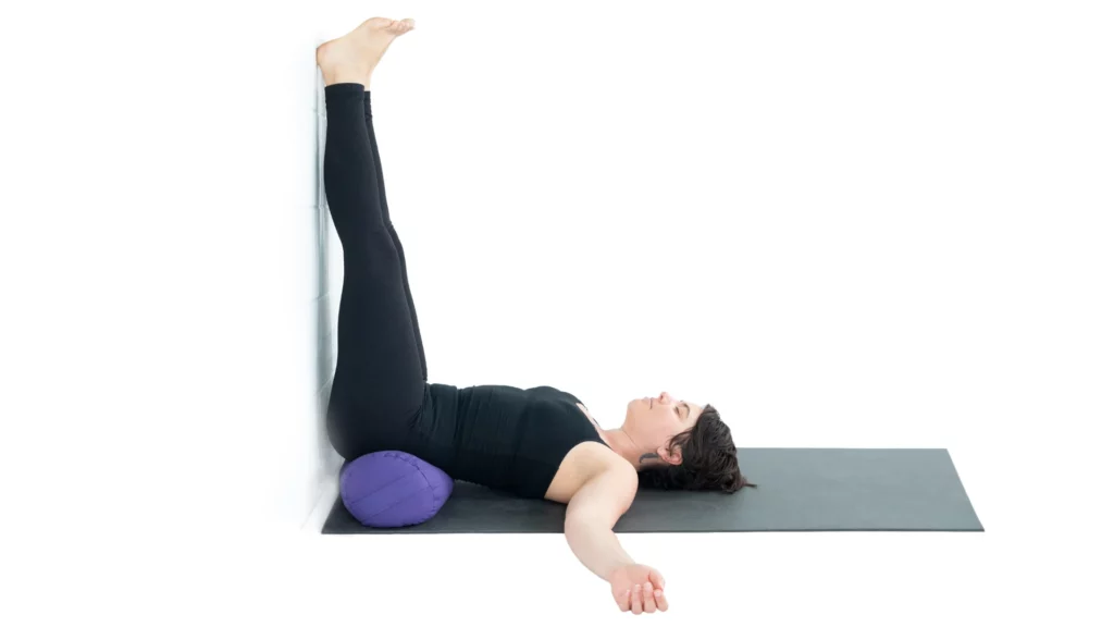 Legs up the Wall Pose is a very restorative yoga pose also a good yoga for reducing stress and anxiety.