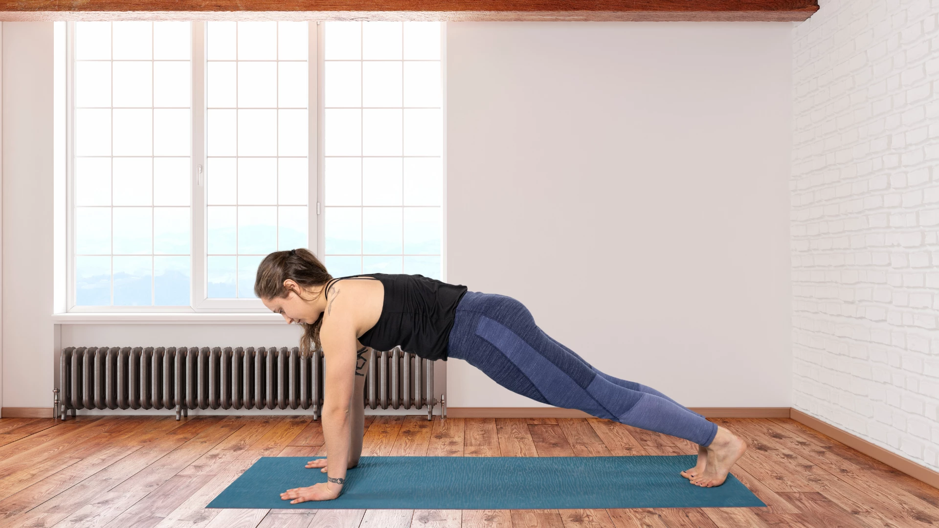 How to engage the core in Plank Pose and yoga practice.