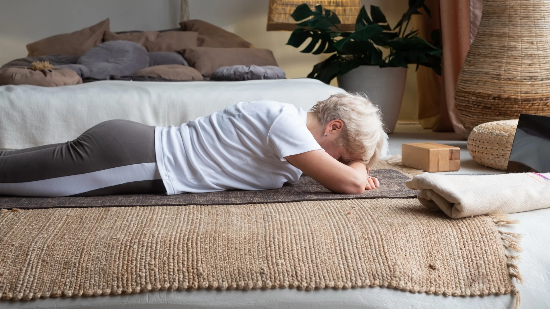 Crocodile Pose or Makarasana