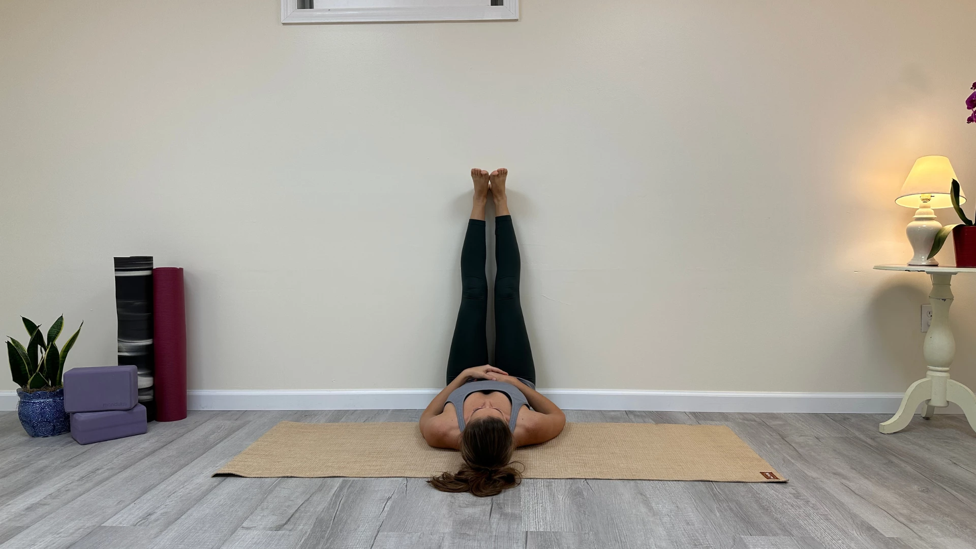 Everyone's favorite pose for Lymphatic drainage includes Legs Up the Wall Pose also known as Viparita Karani.