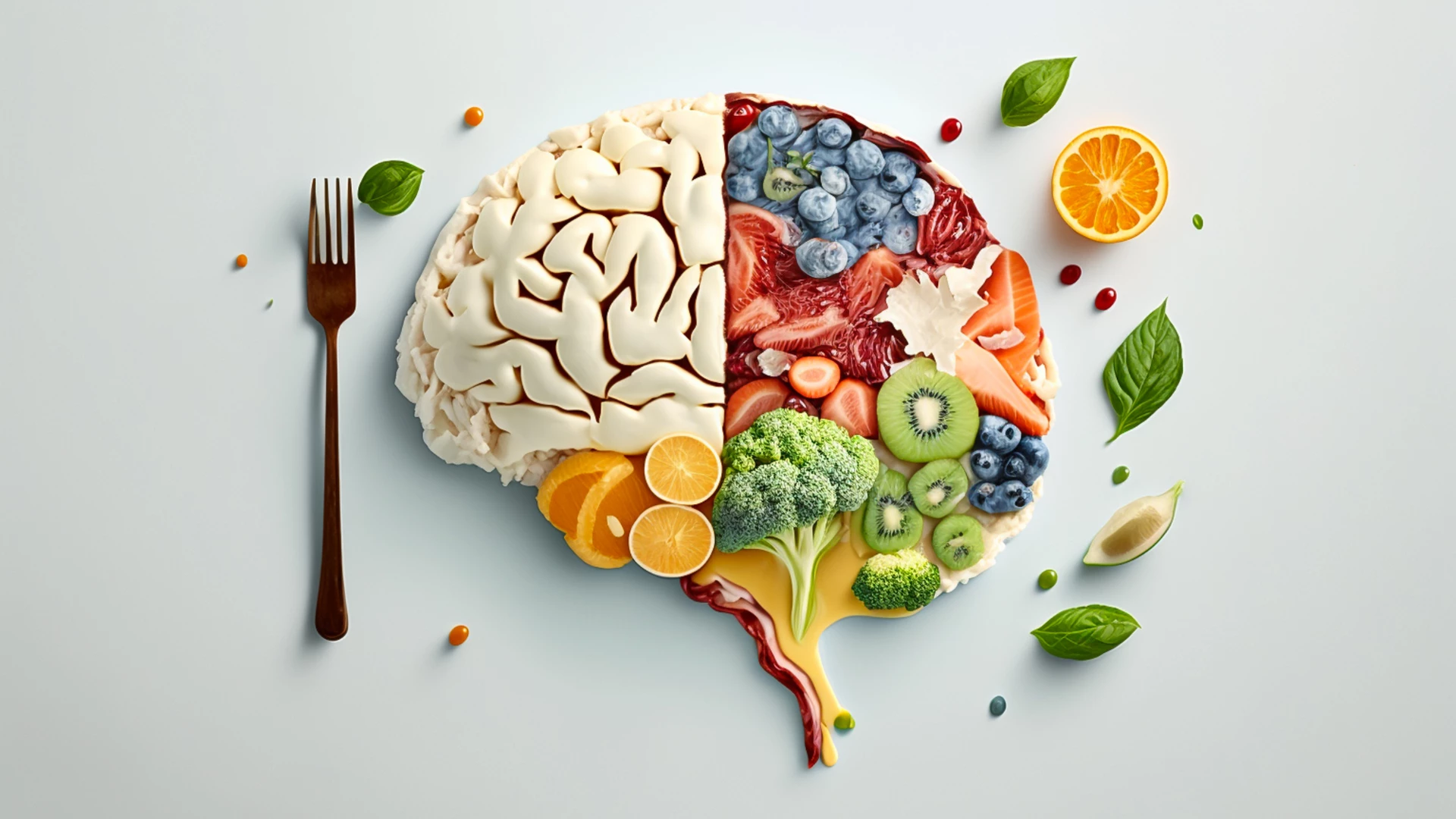 Concept of how healthy food contributes to our brain health.