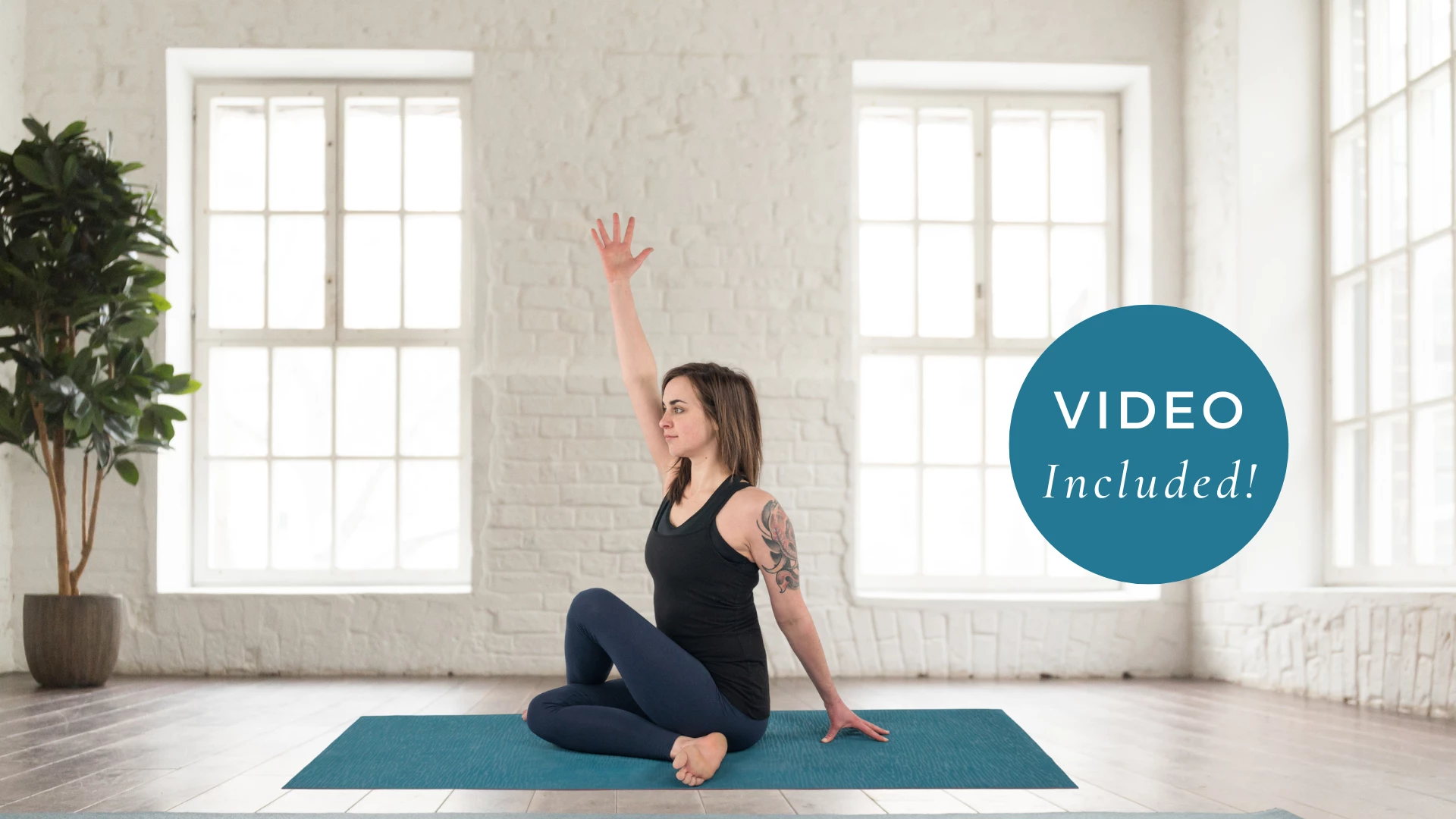 Peaceful lady sitting in Padmasana pose while meditating on mat · Free  Stock Photo