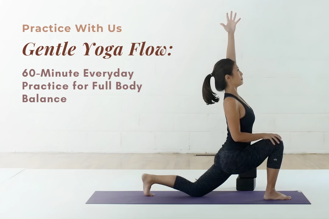 Claudine Beeson in a supported seated yoga pose during a gentle flow practice